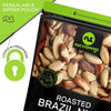 Roasted Brazil Nuts - Unsalted, No Shell, Whole (48oz - 3 LB) Packed Fresh in Resealable Bag - Healthy Snack, Protein Food, All Natural, Keto Friendly, Vegan, Kosher