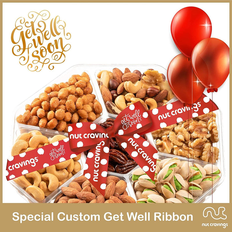 Get Well Soon Mixed Nuts Sectional Gift Box Large