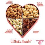 Nuts Gift Basket in Heart Box (4 Piece Assortment) NCG100052