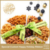 Happy Holidays Mixed Nuts Sectional Gift Box Large