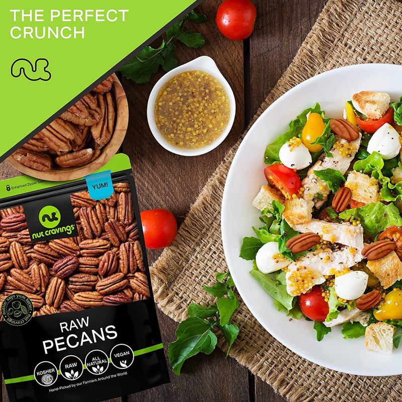 Raw Pecans Halves & Pieces, Unsalted, Shelled