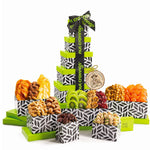 Leaf Pattern Fruit & Nut Gift Tower NCG100018