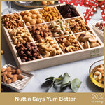 Get Well Soon Mixed Nuts Wooden Gift Tray Square