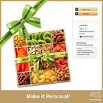 Holiday Mixed Nuts & Dried Fruit Wood Gift Tray